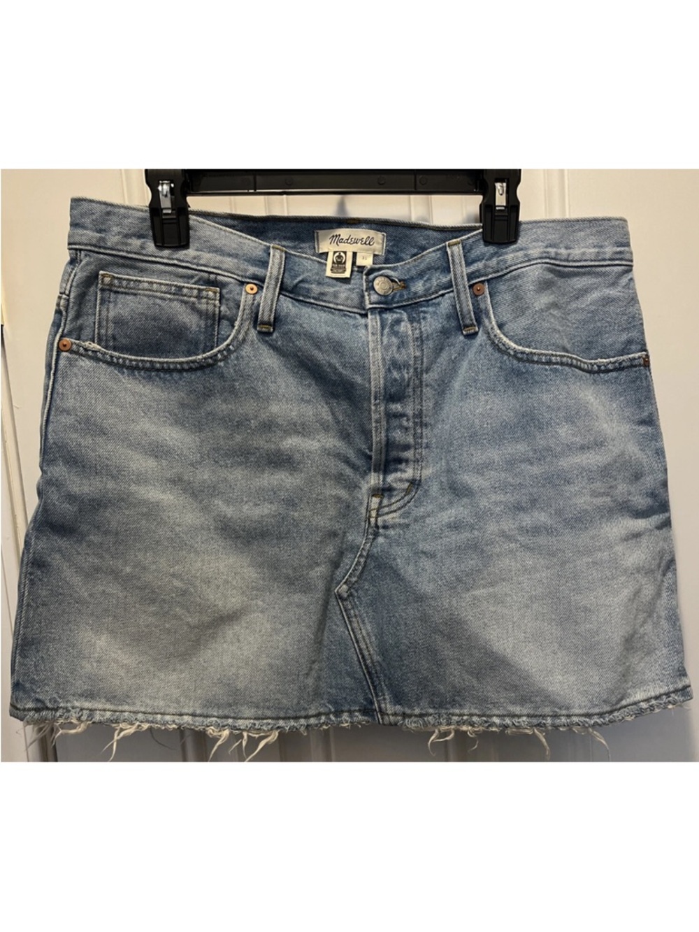 NEW Madewell Light Blue Denim Mini Skirt Sz 31/12